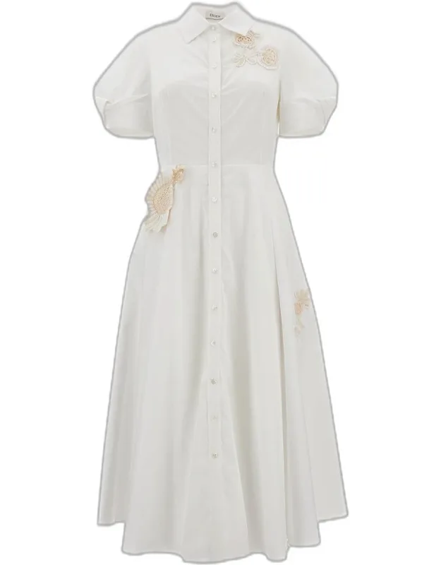 Midi Dress With Appliqué