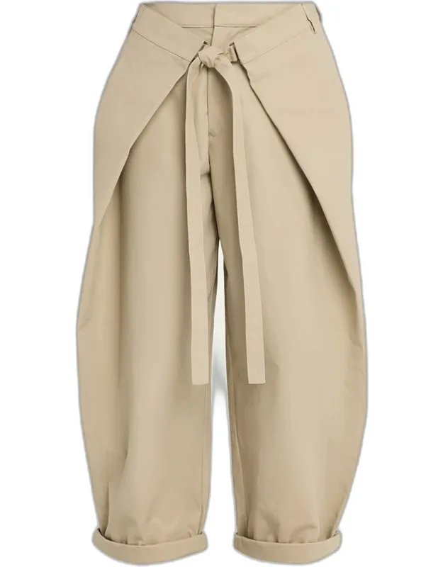 Tie-front Barrel Pants
