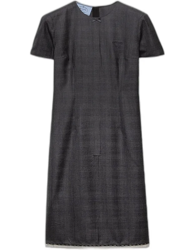 Checkered Wool Dress