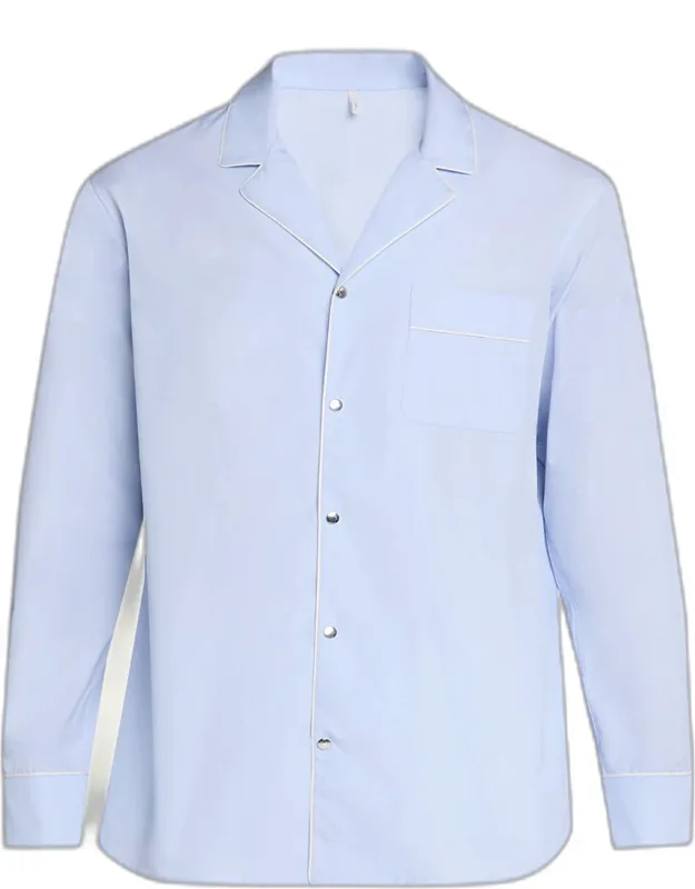 Fil-a-fil Cotton Long-sleeve Shirt