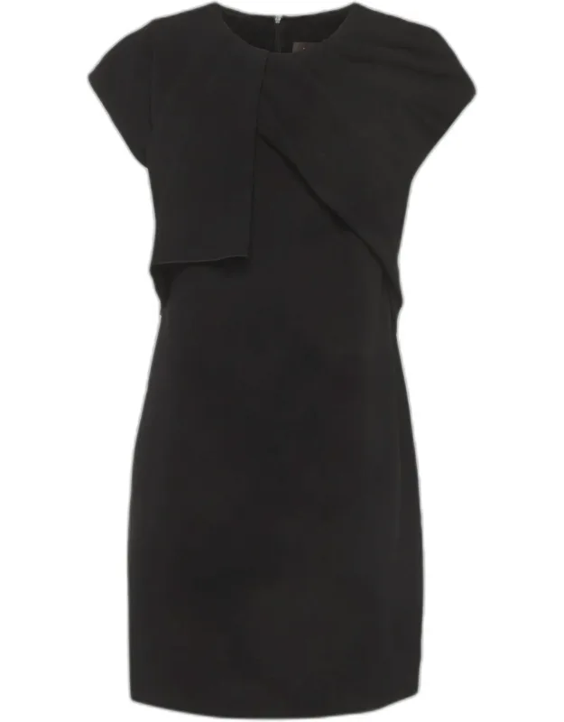 Stretch Crepe Shift Mini Dress