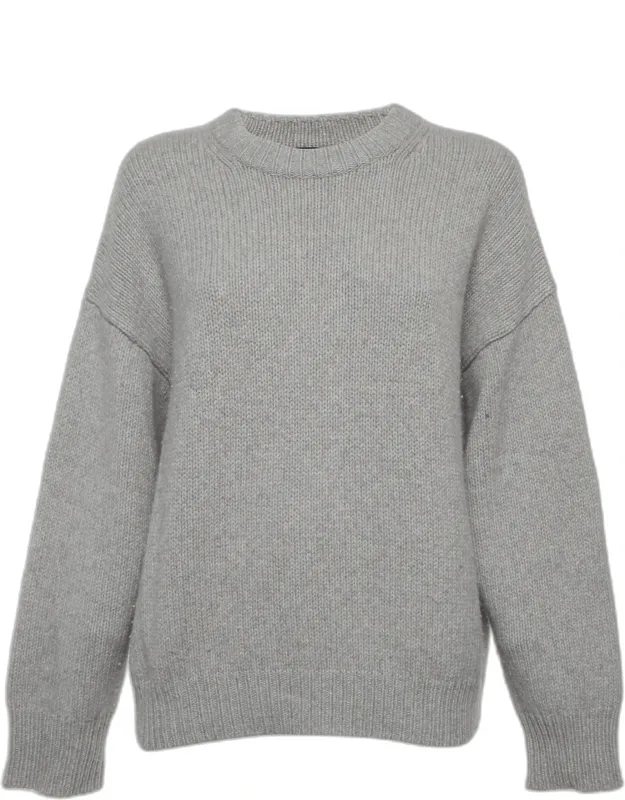 Wool Blend Crew Neck Sweater