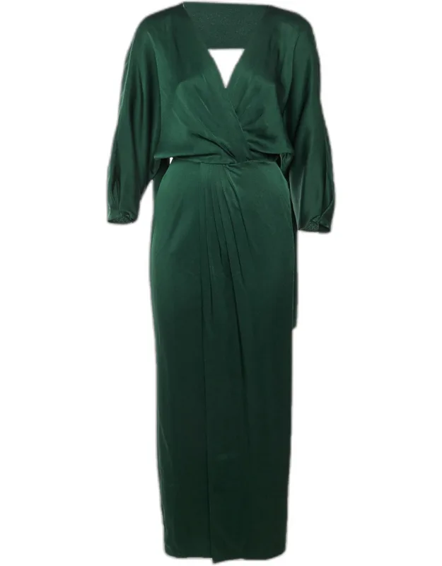 Crepe Zip Up Maxi Dress