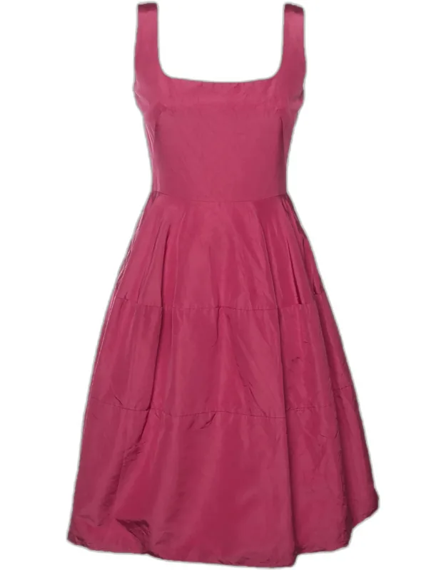 Silk Faille Flared Mini Dress