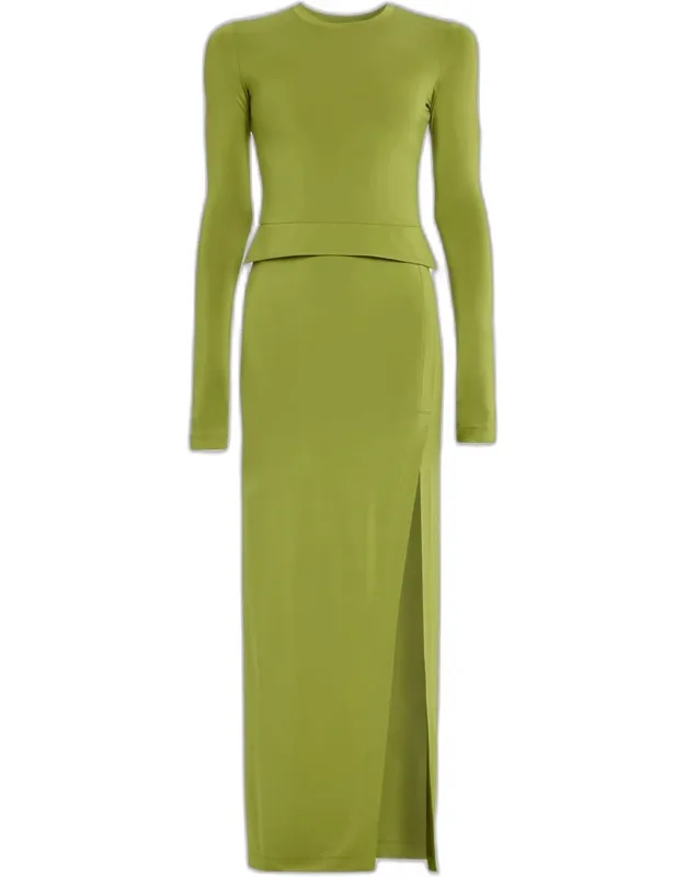 Long-sleeve Knit Dress