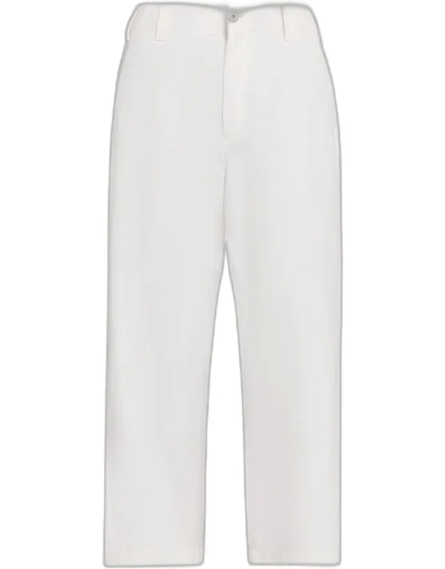 Cotton-linen Chino Straight-leg Ankle Pants