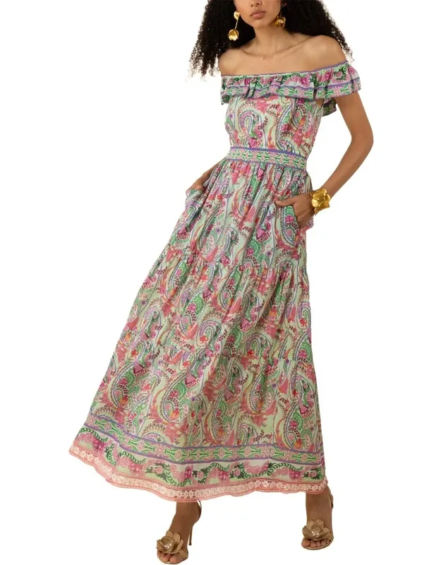Hale Bob Jamie Dress - 100% Cotton Lining, Approximately 50.5in From Shoulder To Hem