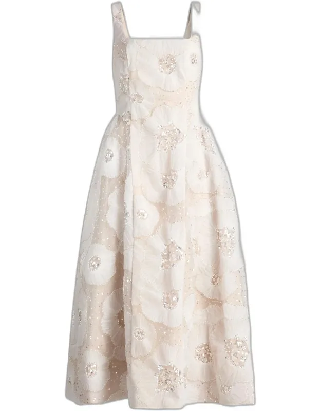 Tulle Flower Beaded Dress