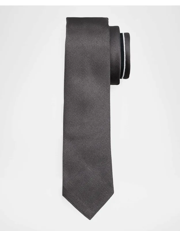 Signature Grosgrain-trim Silk Tie