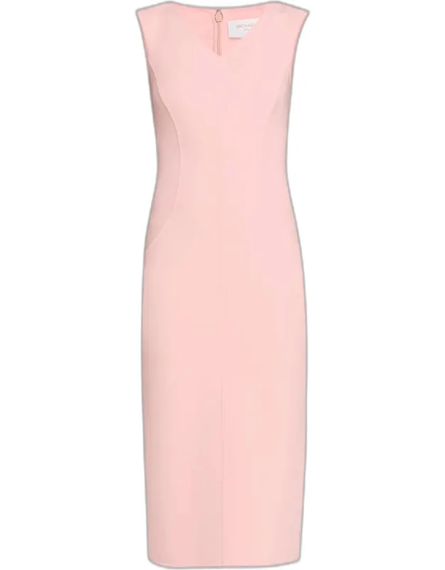 Wool Sleeveless Midi Dress