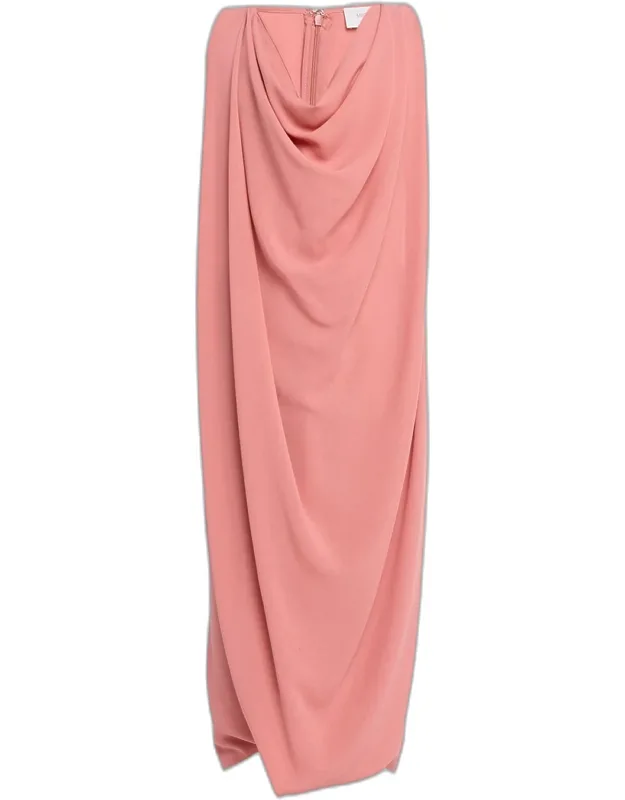 Fluid Wool Cowl Midi Dress