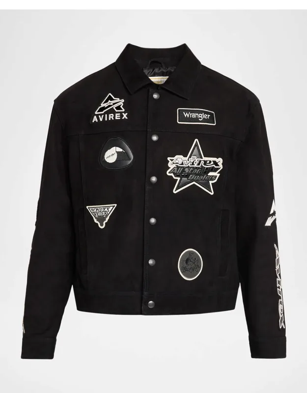 Suede Multi-patch Trucker Jacket