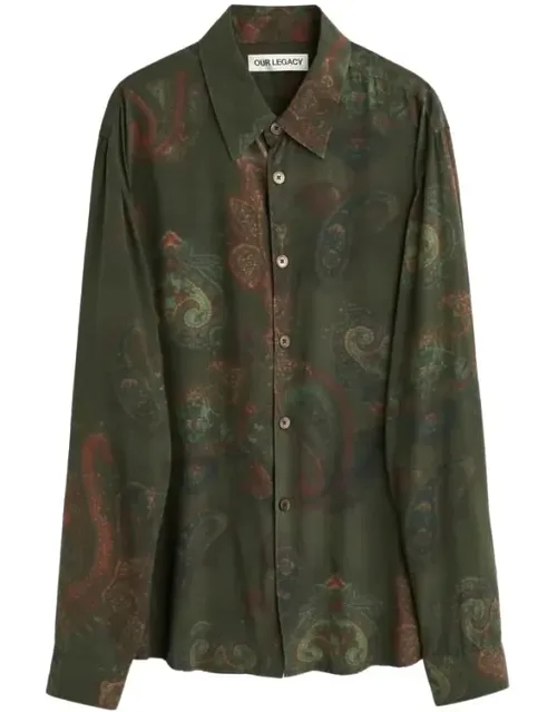 Shirt With Button Fastening And Pointed Collar