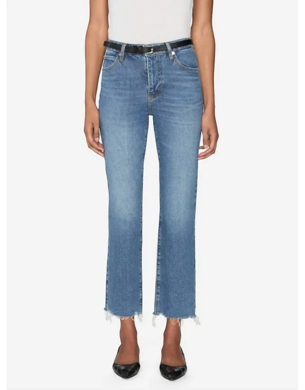 Cropped Jeans In Stash Destructed Fray