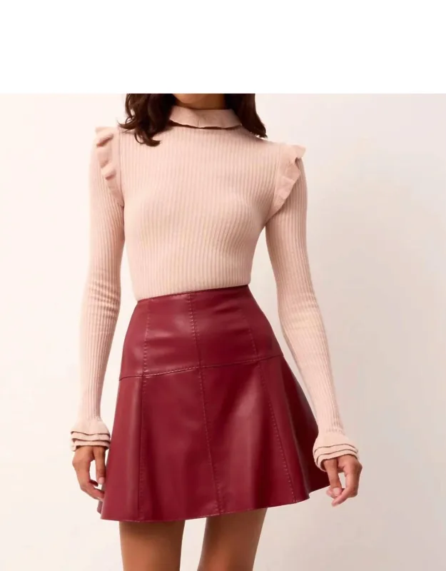 Crawford Vegan Leather Mini Skirt