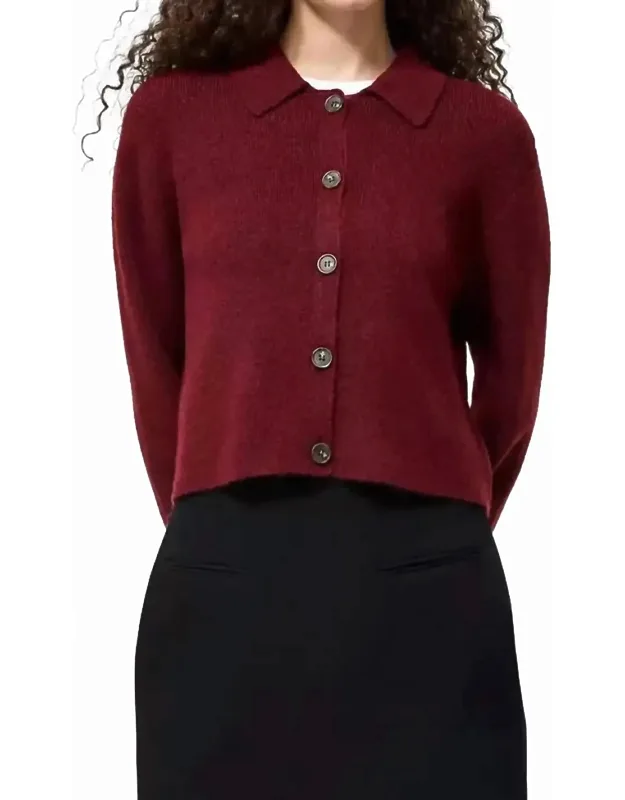 Knit Collared Cardigan
