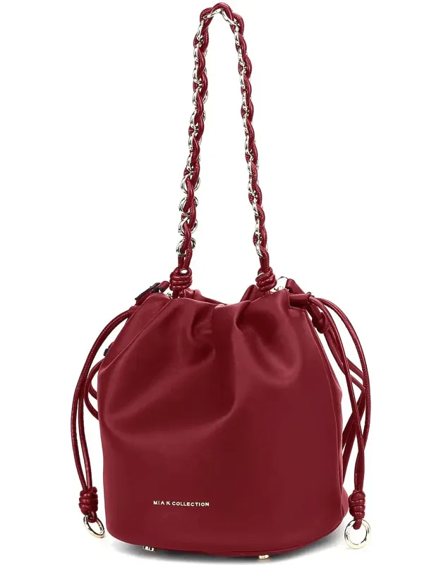 Paityn Bucket Bag Vegan Leather Shoulder Bag Purse