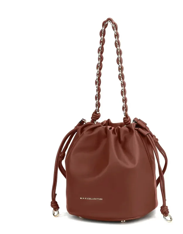 Paityn Bucket Bag Vegan Leather Shoulder Bag Purse