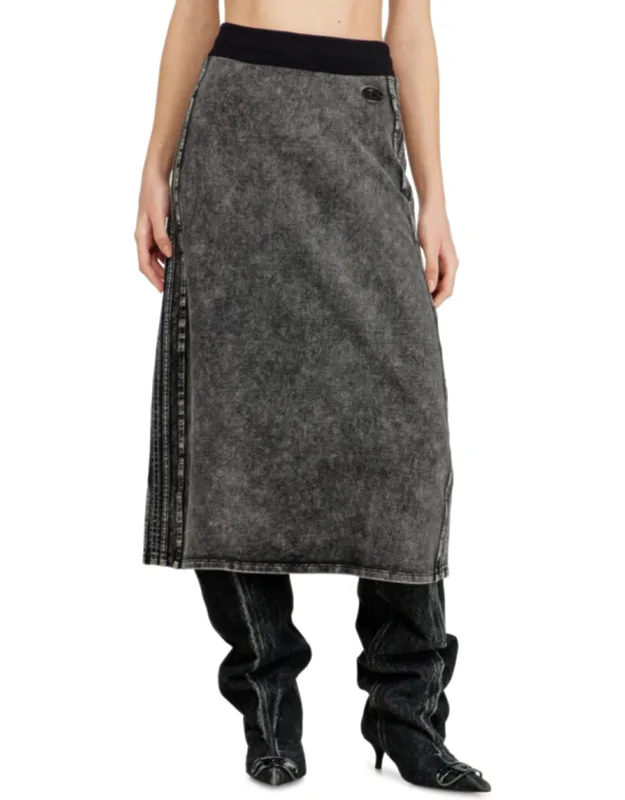 Fleece Cotton Skirt With Side Bands
