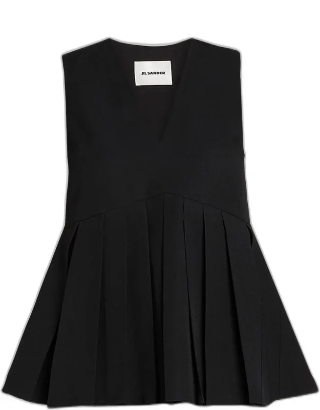 Pleated Peplum Top