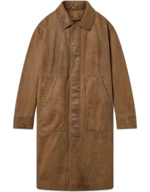 Waxed Twill Trench Coat