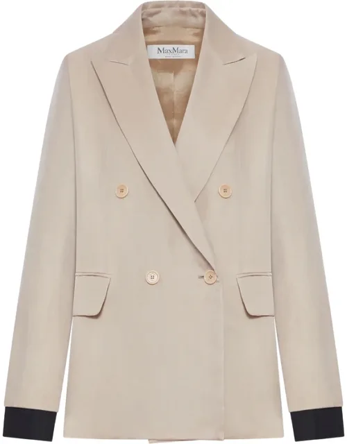 Blazer With Peak Lapels And Flap Pockets