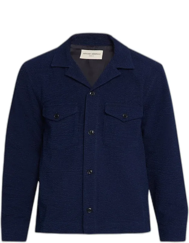 Jean-baptiste Seersucker Cotton Shirt Jacket