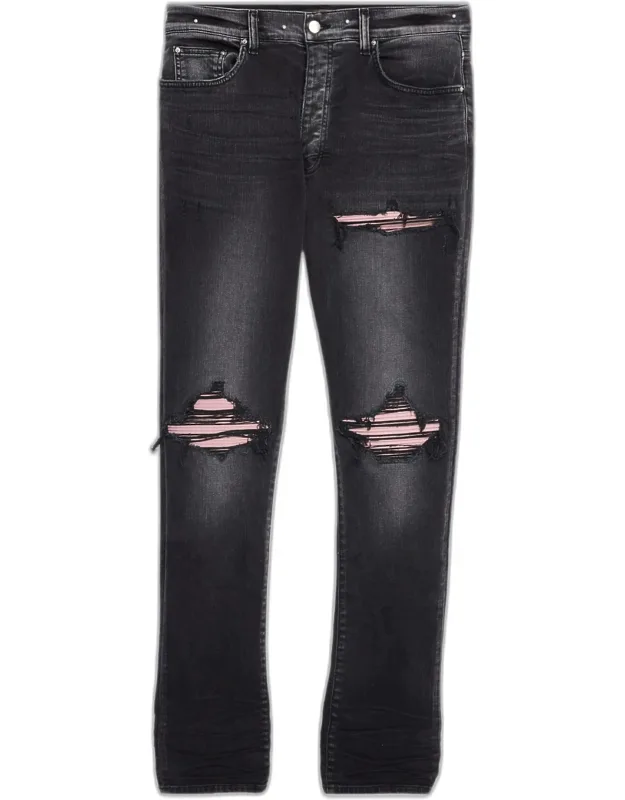 Mx1 Ultrasuede-repaired Stretch Denim Jeans