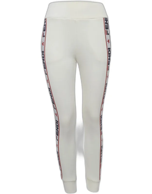 Cotton Knit Logo Stripe Detail Sweatpants