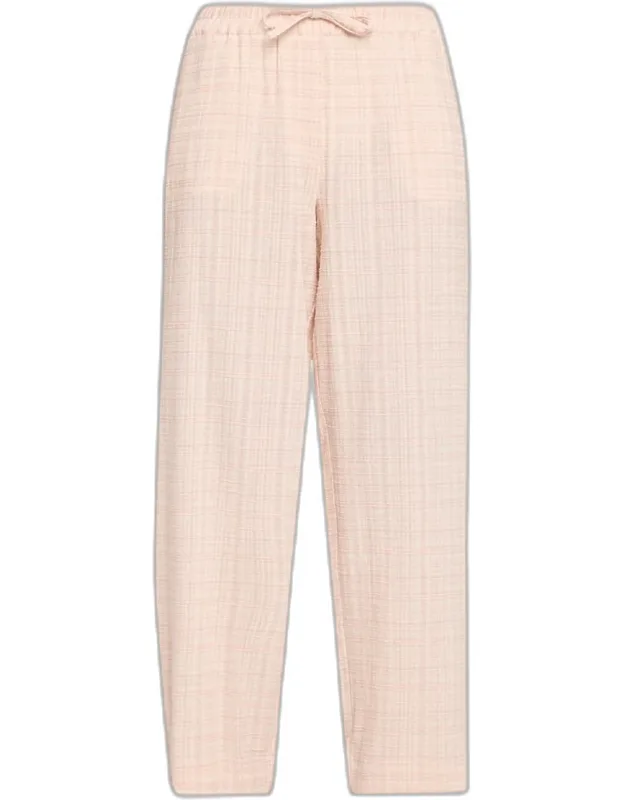 Textured Drawstring Pants