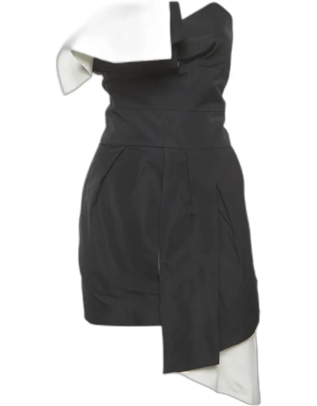 Asymmetrical Pleated Mini Dress