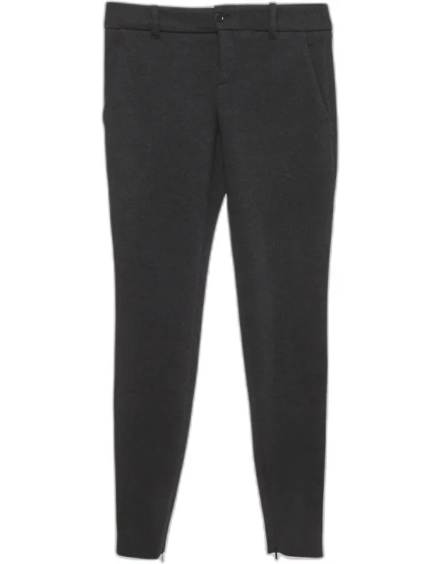 Wool Blend Straight Fit Trousers