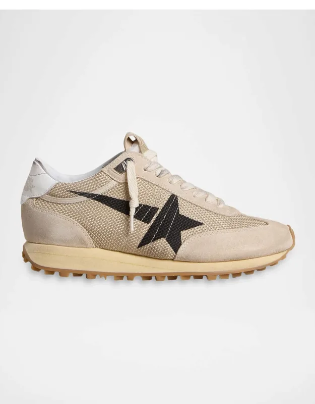 Running Marathon Mixed Leather Sneakers