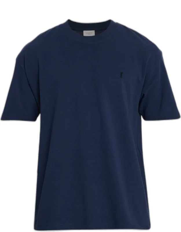 Embroidered Cassandre Logo T-shirt