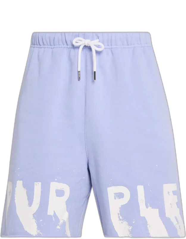 Painted Wordmark Cotton Fleece Shorts