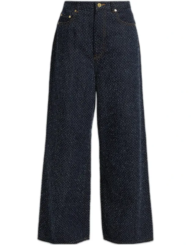 Baggy Tweed Denim Jeans