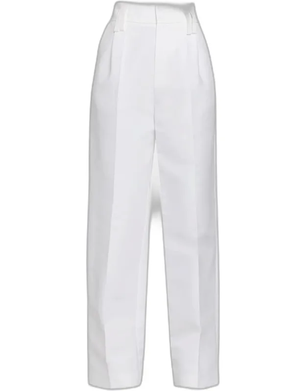 Pleated Straight-leg Trousers