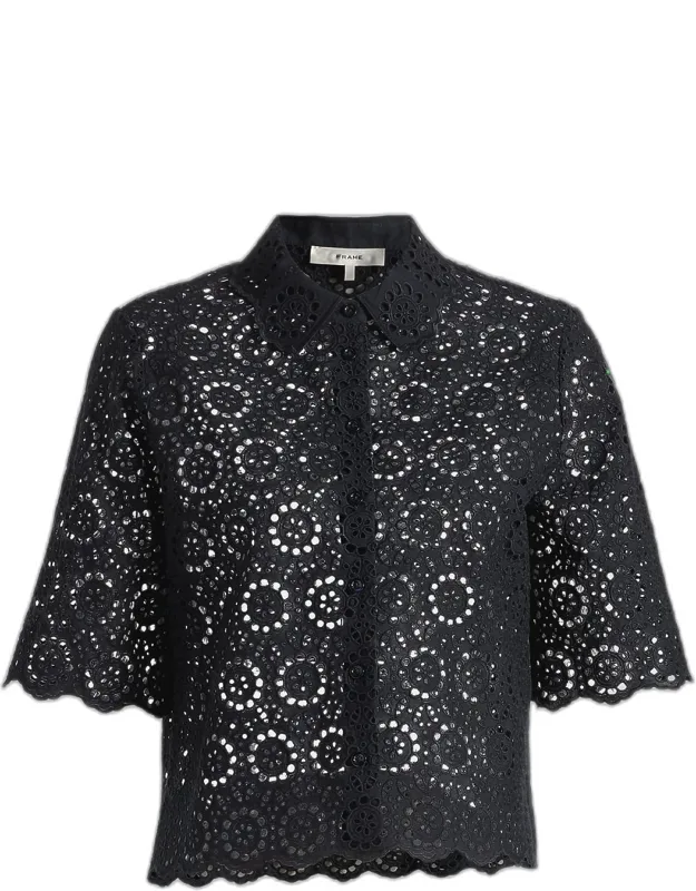 Petal Eyelet Blouse