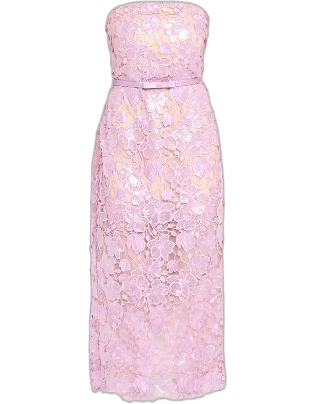 Rowen Sequined Lace Midi Dress