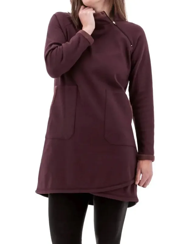Weekend Mock Neck Fleece Dress