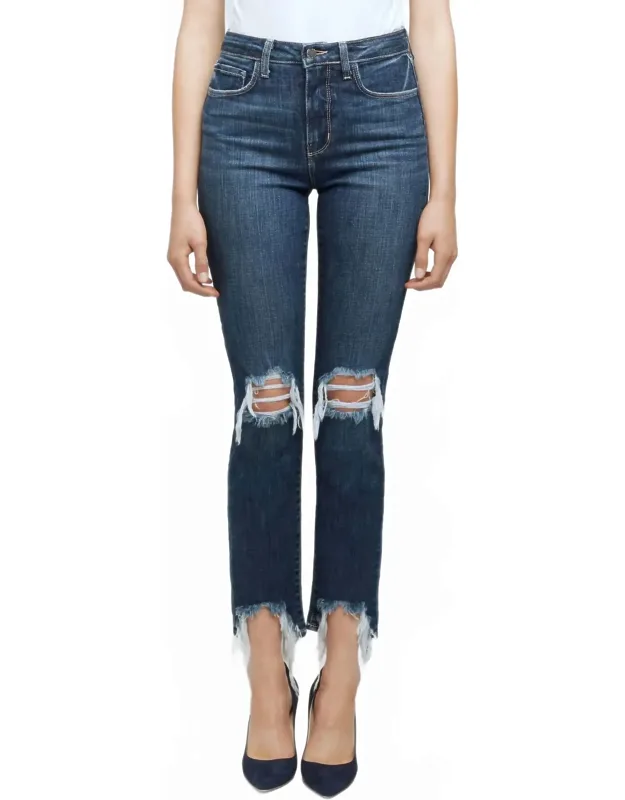 Distressed High Rise Skinny Jeans