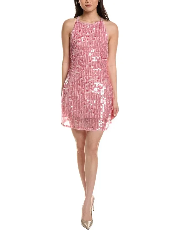 Sequin Mesh Mini Dress