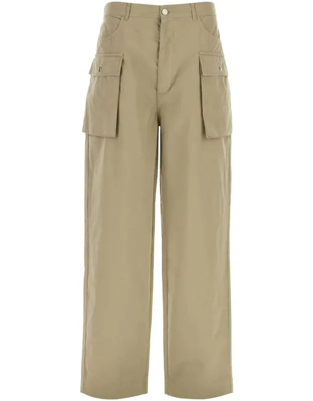 Khaki Cotton Cargo Pants
