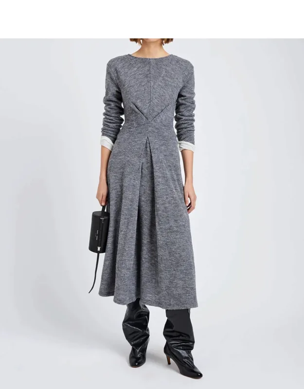 Wool Jersey Midi Dress