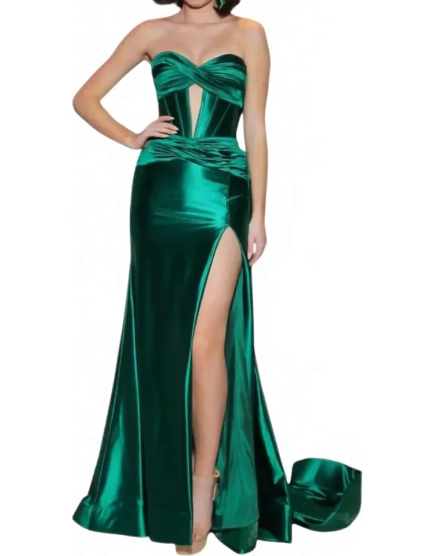 Corset Bodice Strapless Sweetheart Dress