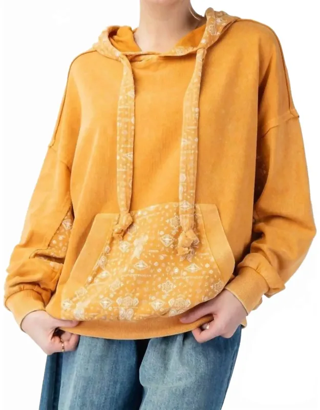 Mineral Wash Bandana Pocket Hoodie
