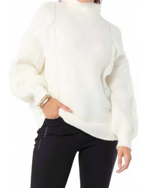 Cable Knit Turtleneck Sweater