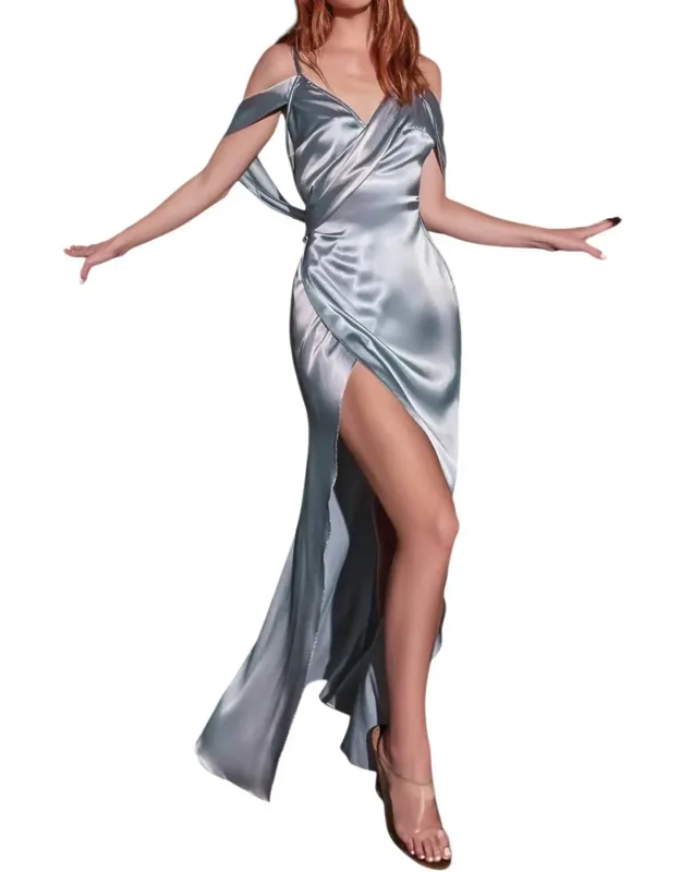 Cold Shoulder Wrap Style Dress