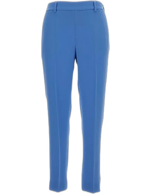 Trousers With Elasticated Back Waistband And Concealed Side Zip Closure