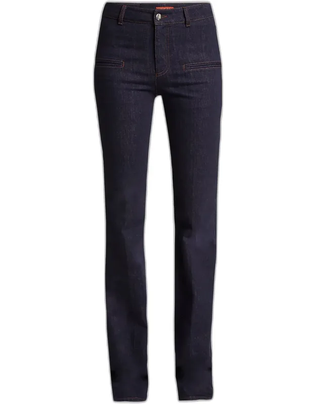 Flared Denim Trousers